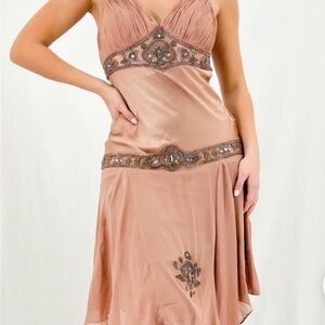 Sue Wong Nocturne vintage cocktail party dress with glass and bead adornments